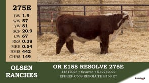 Lot #275E - OR E158 RESOLVE 275E