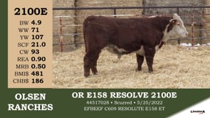 Lot #2100E - OR E158 RESOLVE 2100E