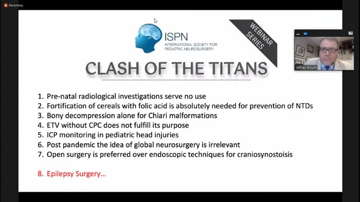 ISPN Clash of the Titans: Corpus Callosotomy is a Dying and Underutilized Procedure in Pediatric Epilepsy Surgery (full session)