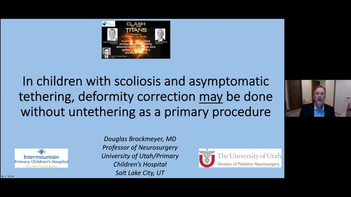 ISPN Clash of the Titans: In Children with Scoliosis & Ampasymptomatic Tethering, Deformity Correction May Be Done Without Untethering as a Primary Procedure (full session)