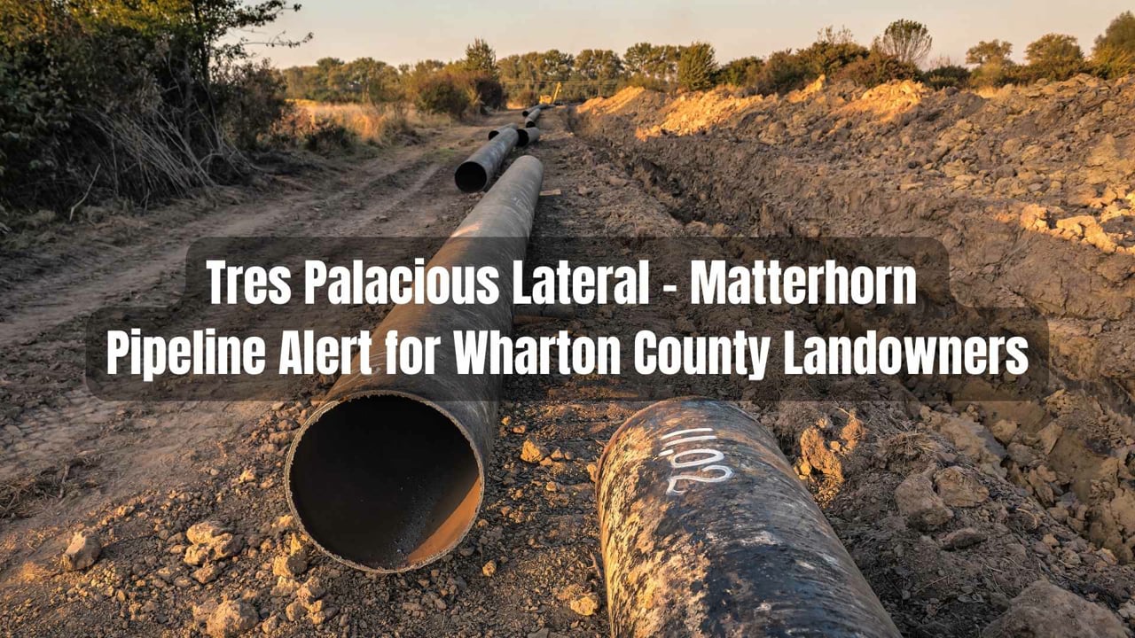 Landowner Alert: Tres Palacios or Tres Palacious Lateral - Matterhorn Pipeline Project