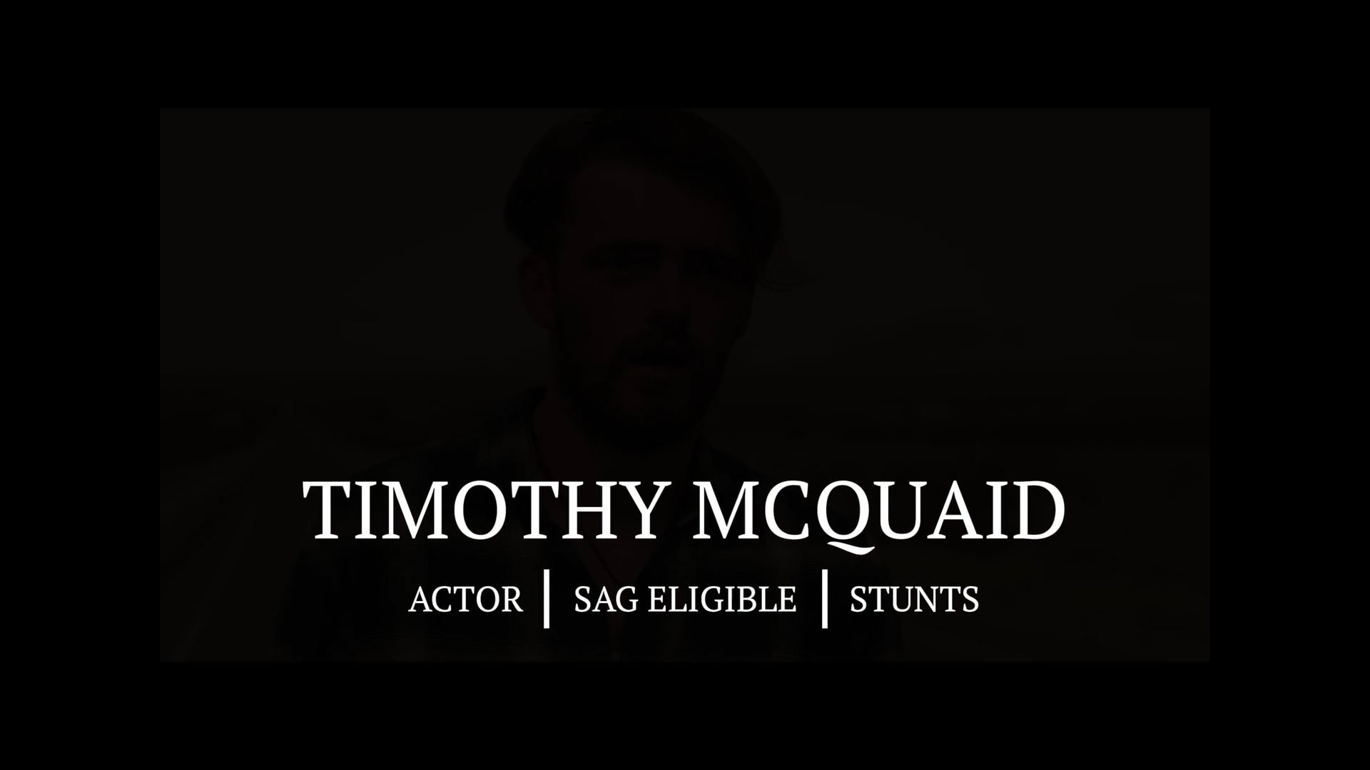 Timothy McQuaid - Acting Reel