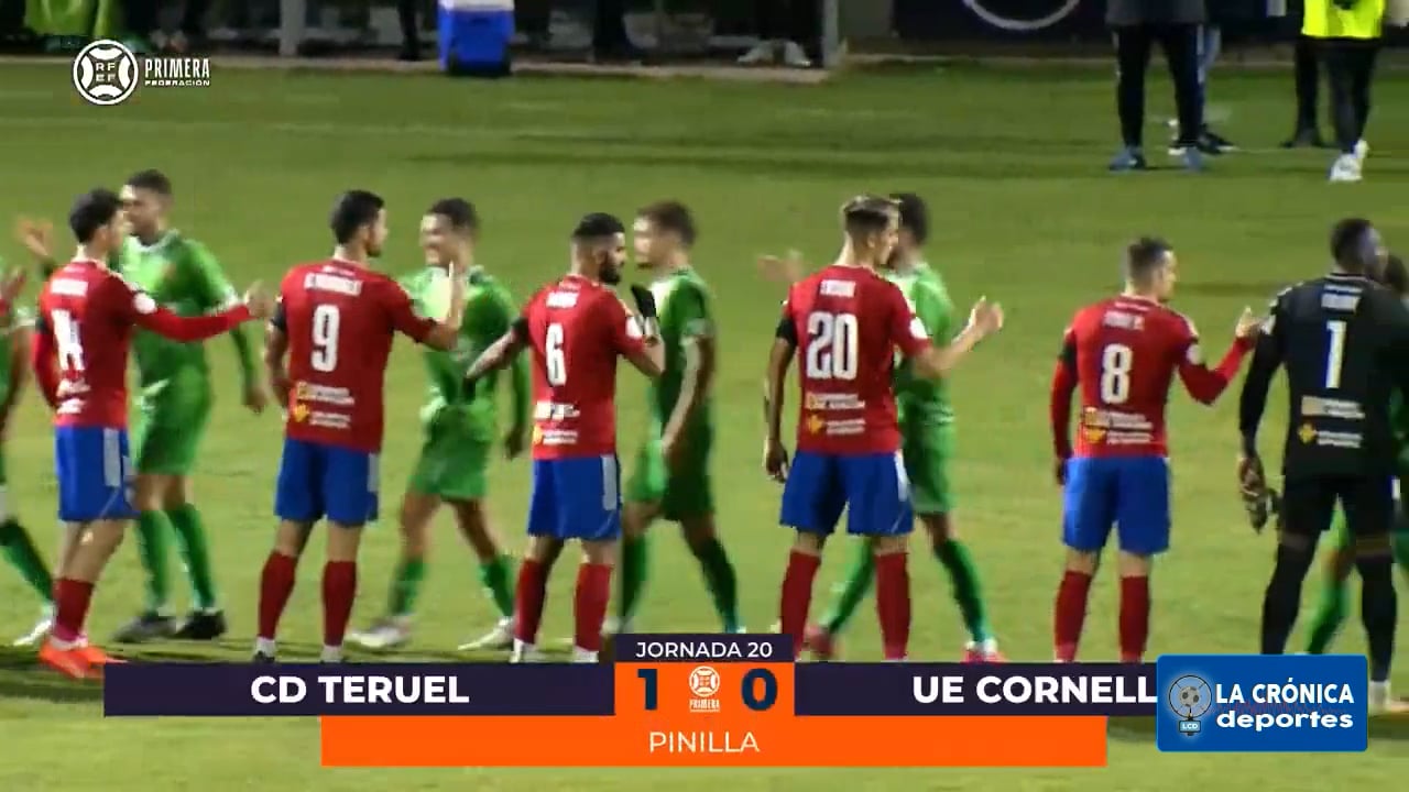 (RESUMEN Y GOL) CD Teruel 1-0 UE Cornellà / Jor 20 - Primera Rfef / Fuente: YouTube Rfef