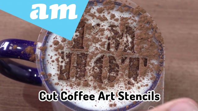 Laser Cutting Stencils for Cappuccino Foam, Coffee Art Made Easy by Coffee Powder on Stencils