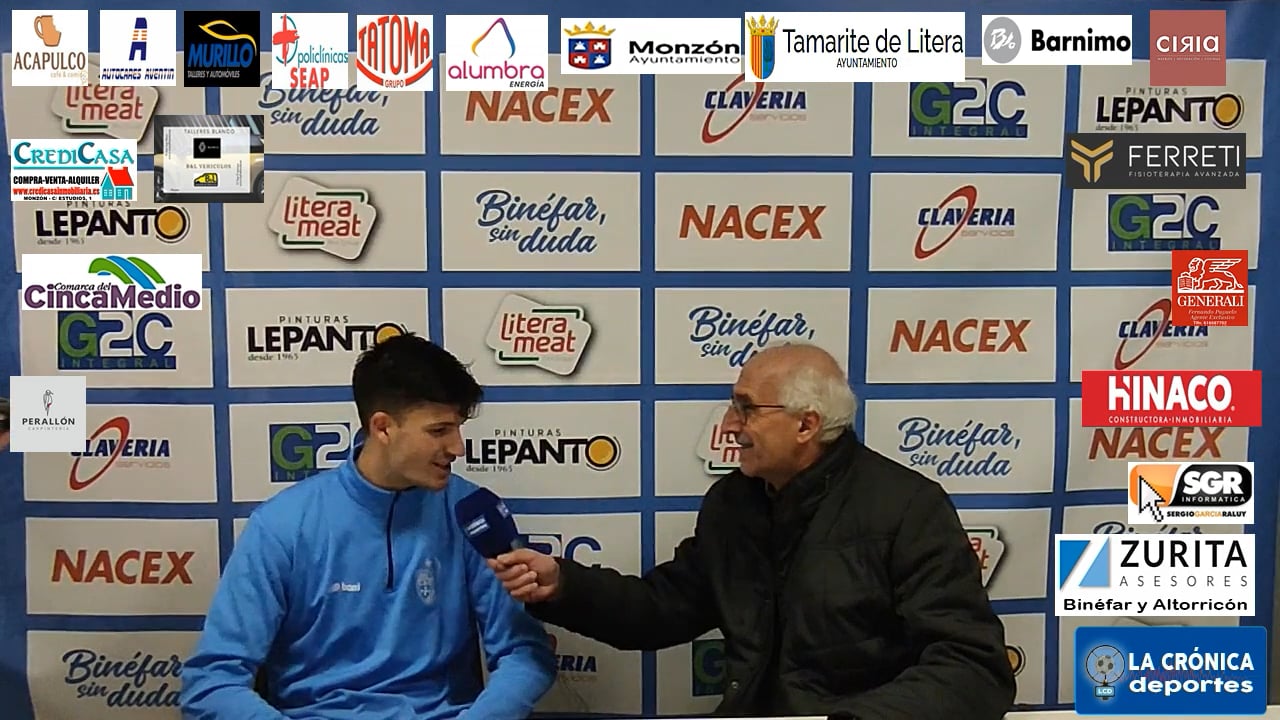 JOEL GUILLEN (Jugador Binefar) CD Binefar 0-2 At.Monzón Alumbra / J 17 / 3ª División