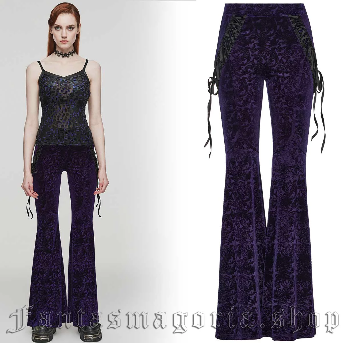 80~00s vintage emboss velours camisole Enchanted Tales