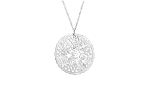 Italian Sterling Silver Filigree Butterfly Pendant Necklace
