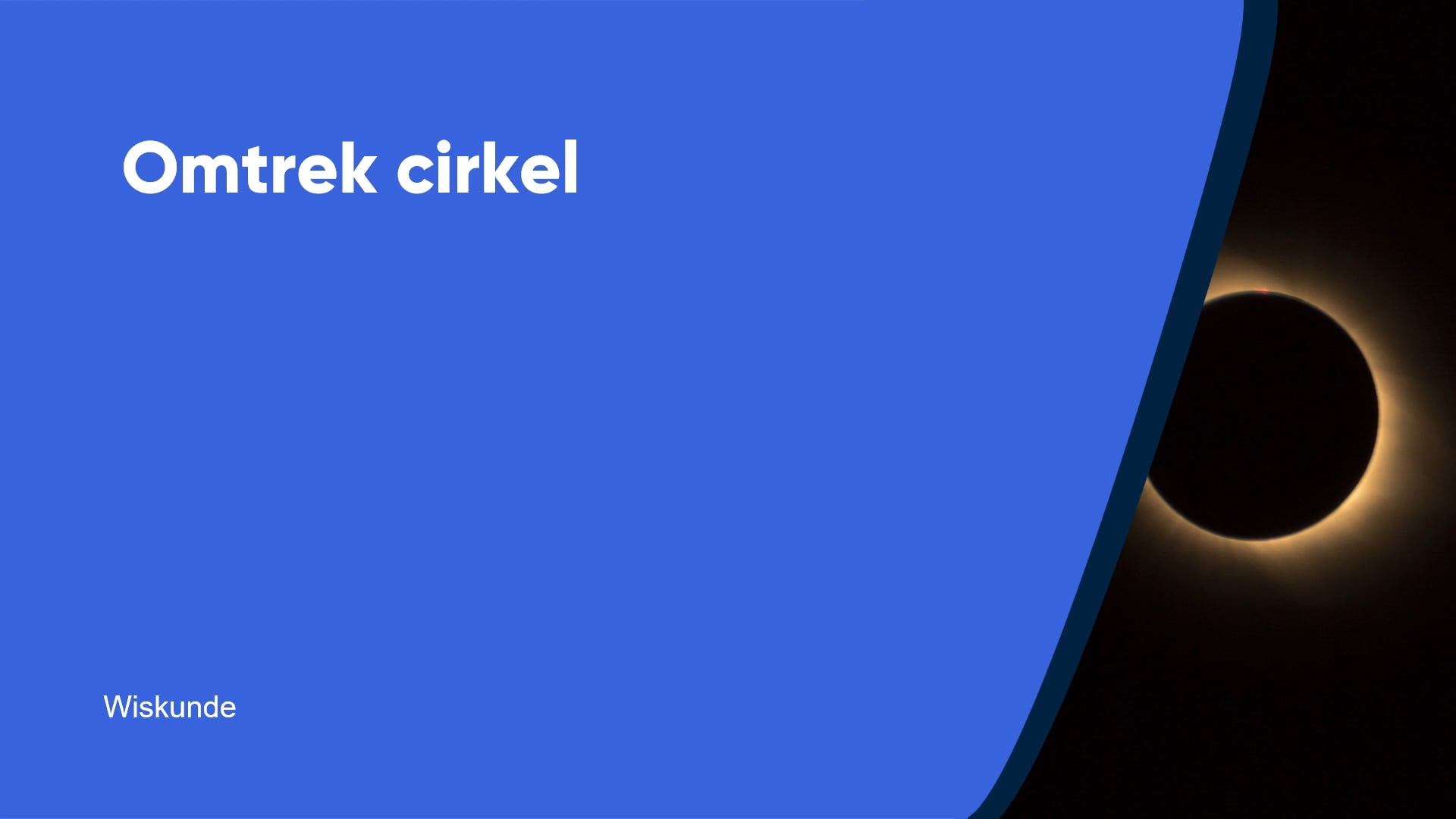 Omtrek cirkel