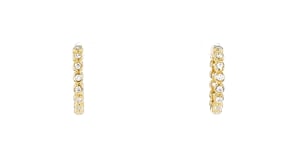 60 ct. t.w. Bezel-Set CZ Hoop Earrings in 18kt Gold Over Sterling