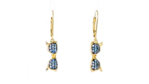 40 ct. t.w. Sapphire Sunglasses Drop Earrings in 18kt Gold Over Sterling