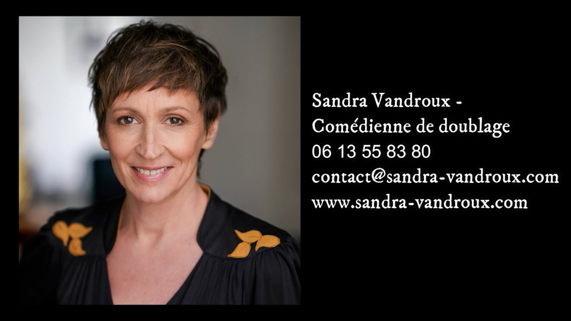 Sandra Vandroux - Bande démo Doublage 2024