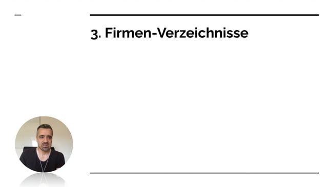 Strategie #3: Firmen-Verzeichnisse