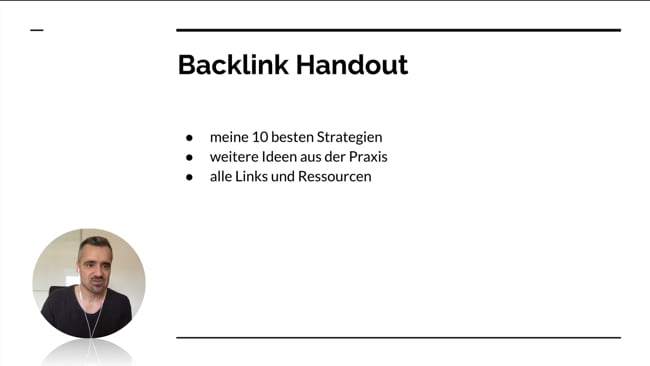 Backlink Strategien: Handout