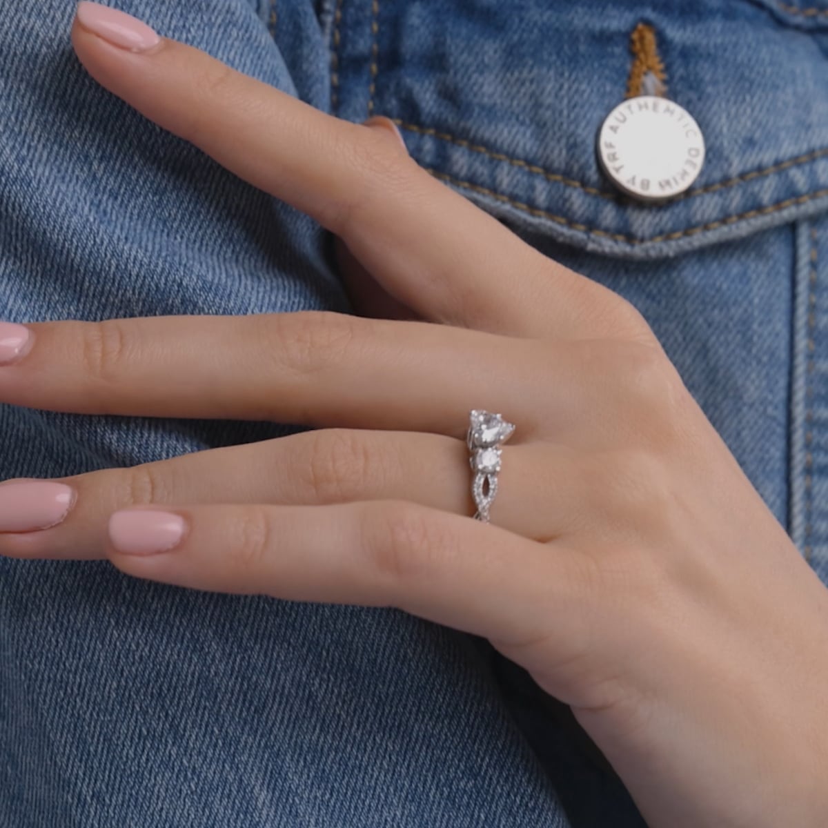 product video 2 for 2 5/8 ctw Heart Lab Grown Diamond Swirl Engagement Ring