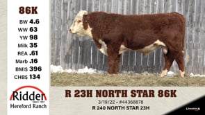 Lot #86K - R 23H NORTH STAR 86K