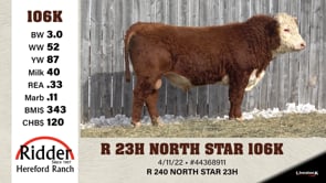 Lot #106K - R 23H NORTH STAR 106K