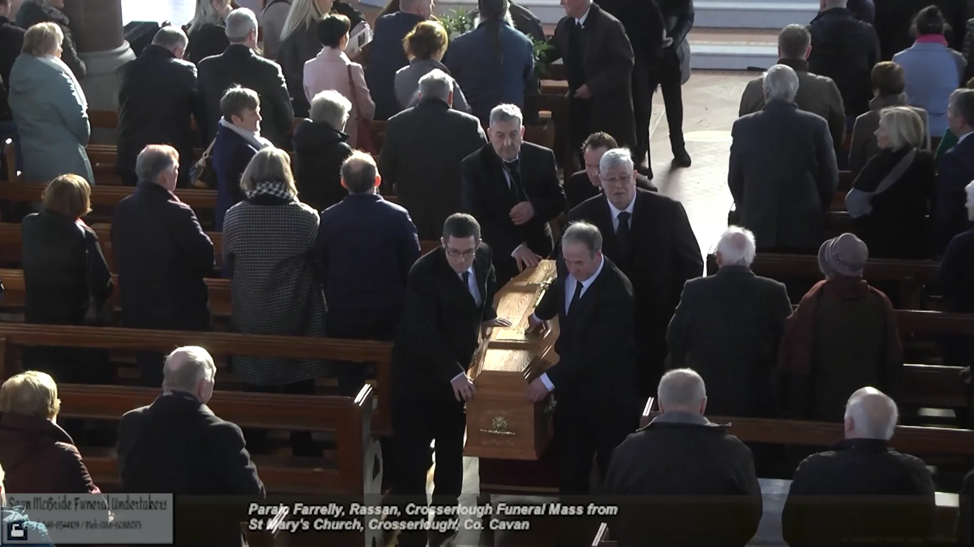 Paraic Farrelly, Rassan, Crosserlough Funeral Mass from St Mary's ...