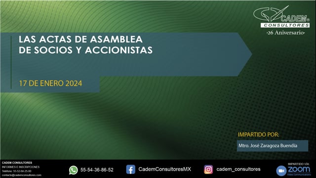 LAS ACTAS DE ASAMBLEA DE SOCIOS Y ACCIONISTAS