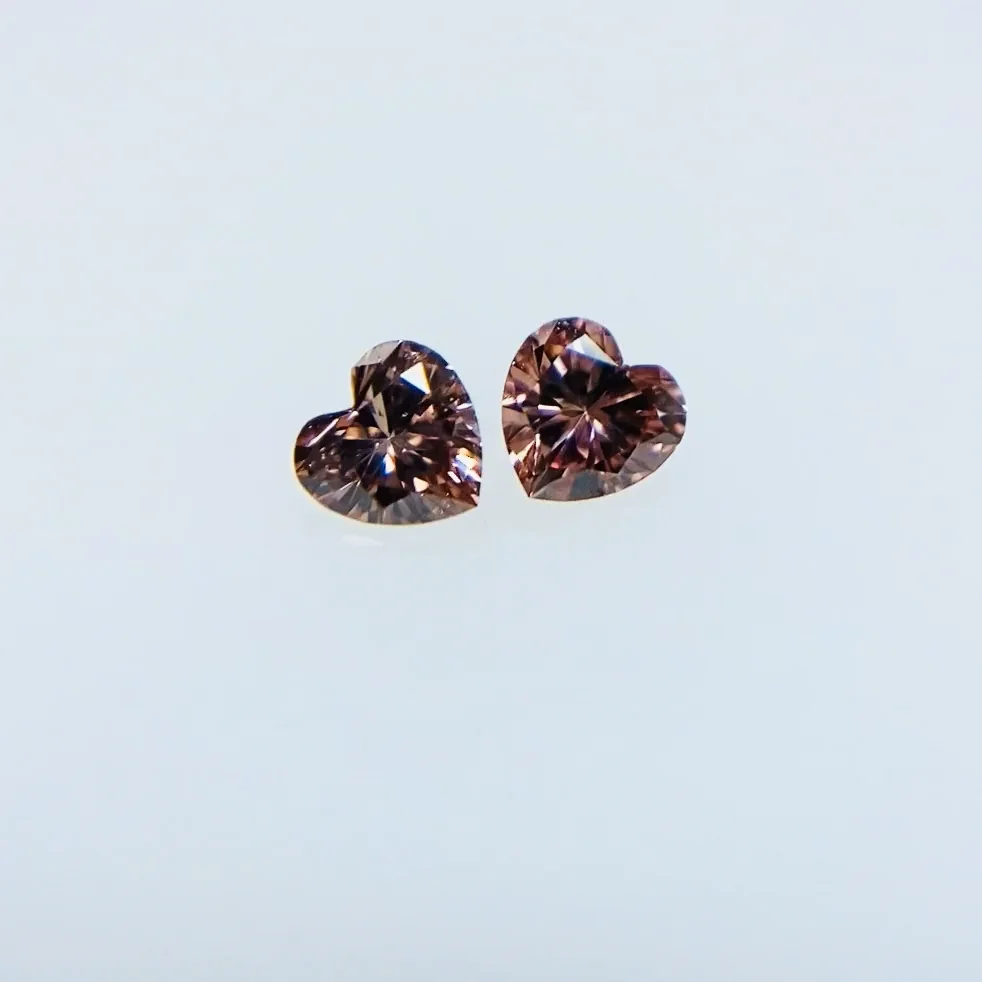 FANCY DEEP ORANGY PINK 0.058ct＆0.058ct RTDiamonds