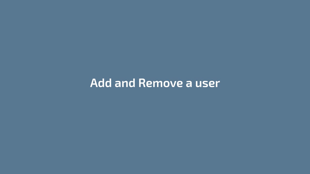 Add and Remove users