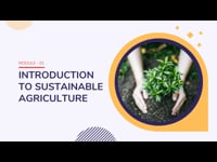Module 1 Introduction to Sustainable Agriculture