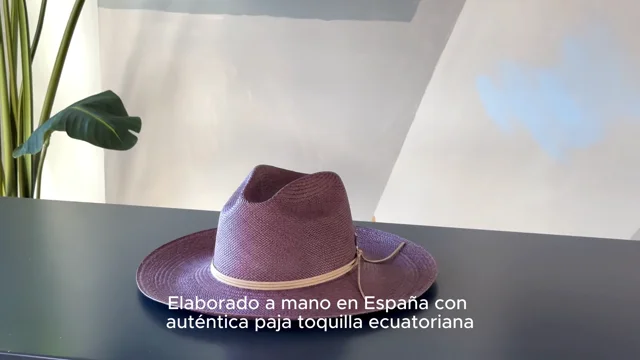 Sombrero Panamá Original de Hombre en Color Marrón y Decorado con