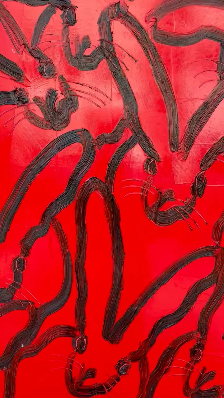 Hunt Slonem | Red Rabbit (2020) | Artsy