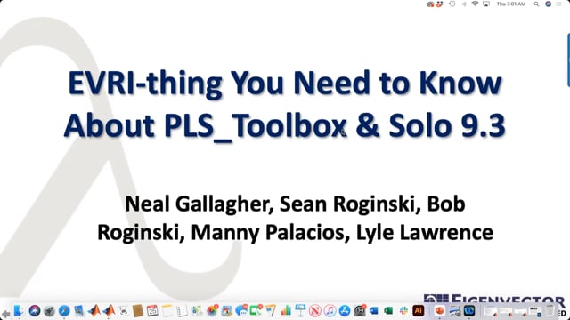 EVRI-thing You Need to Know About PLS_Toolbox and Solo 9.3