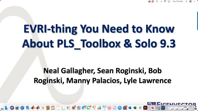 EVRI-thing You Need to Know About PLS_Toolbox and Solo 9.3