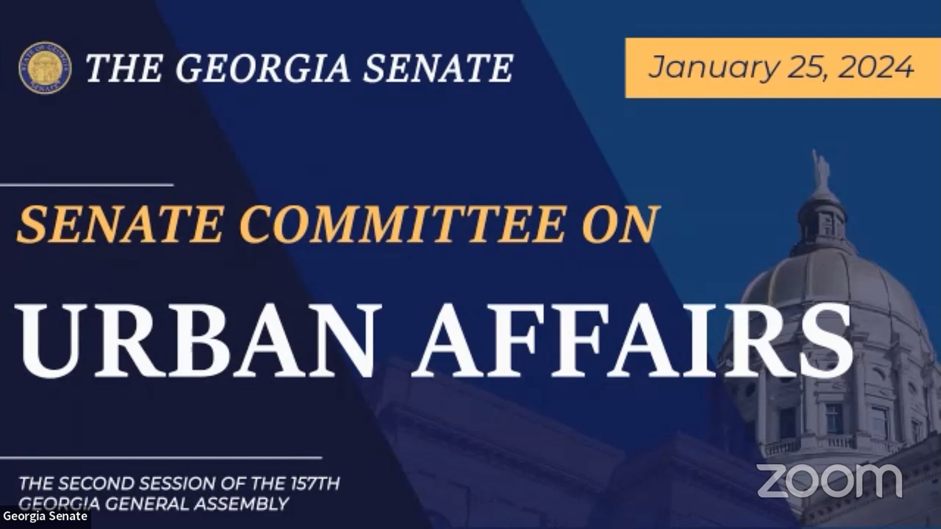 1/25/2024 Senate Committee on Urban Affairs (pt. 1)