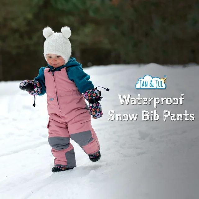 Jan & Jul Unisex Waterproof Snow Bib Pants, Toddler Ski Pants (Black, 2  Years)