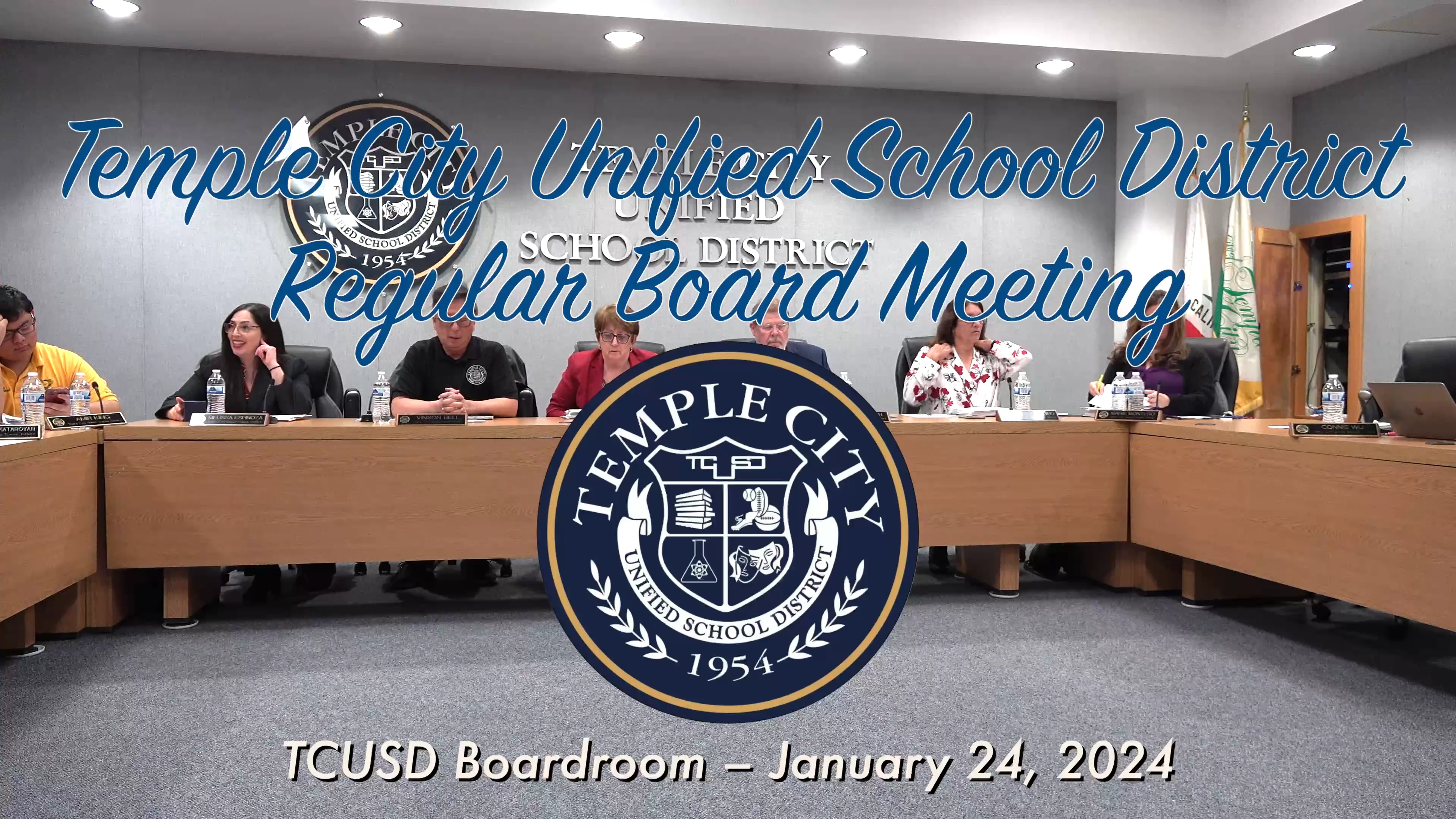 January 24, 2024 Temple City Unified School District Governing Board