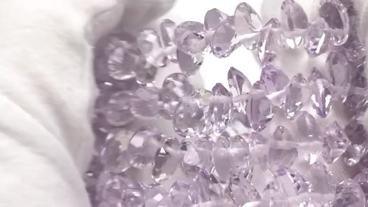 ローズアメジスト（紫水晶） オーバルファセットカット9×6×5mm 1/4～1