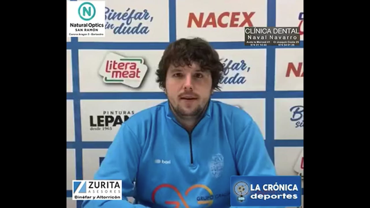 LA PREVIA / CD Binéfar - AD Almudévar / LUIS ARCAS (Entrenador Binéfar) Jor. 18 / Tercera Rfef / Fuente: Facebook CD Binéfar