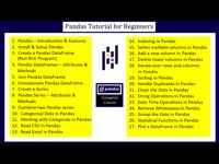 Pandas - Introduction &amp; Features