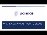 Create a DataFrame (Run First Pandas Program)