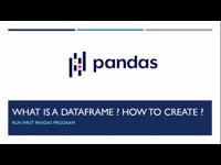 Create a DataFrame (Run First Pandas Program)
