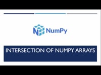 Intersection of NumPy Arrays