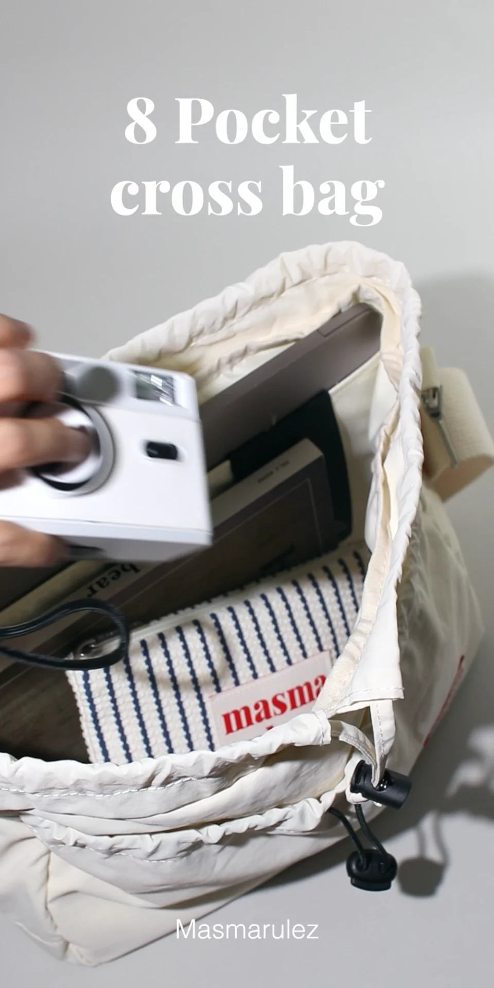【Masmarulez】8pocket cross bag_4colors 8 pocket cross bag_Butter cream : Masmarulez [마스마룰즈]