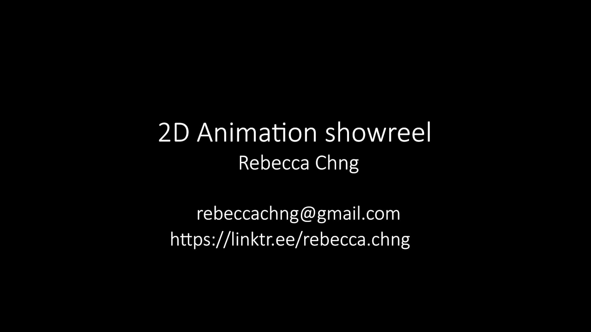 2D Animation showreel