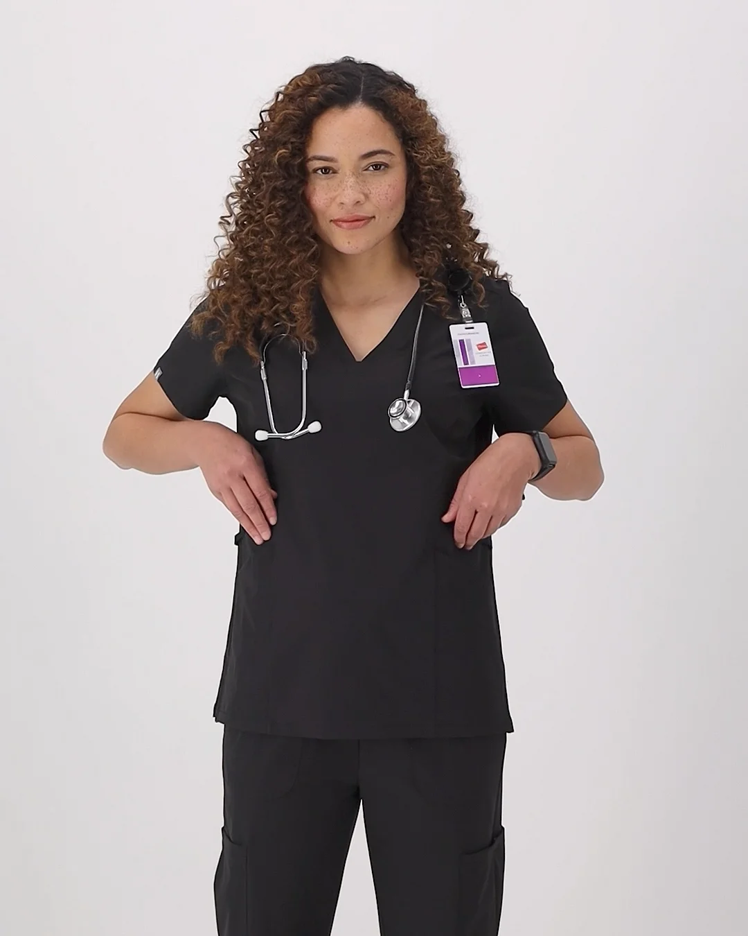 Hanes Comfort Fit Scrubs Women's Scrub Top