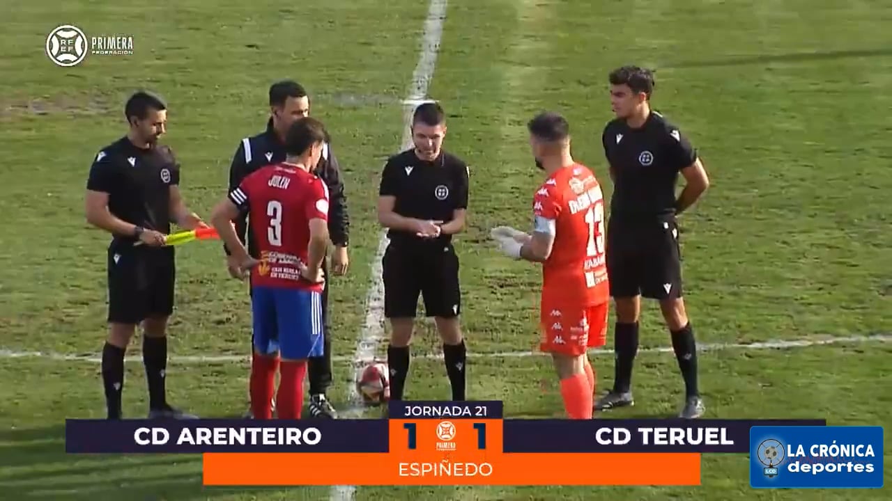 (RESUMEN Y GOLES) CD Arenteiro 1-1 CD Teruel / Jor 21 - Primera Rfef / Fuente: Web de la Rfef