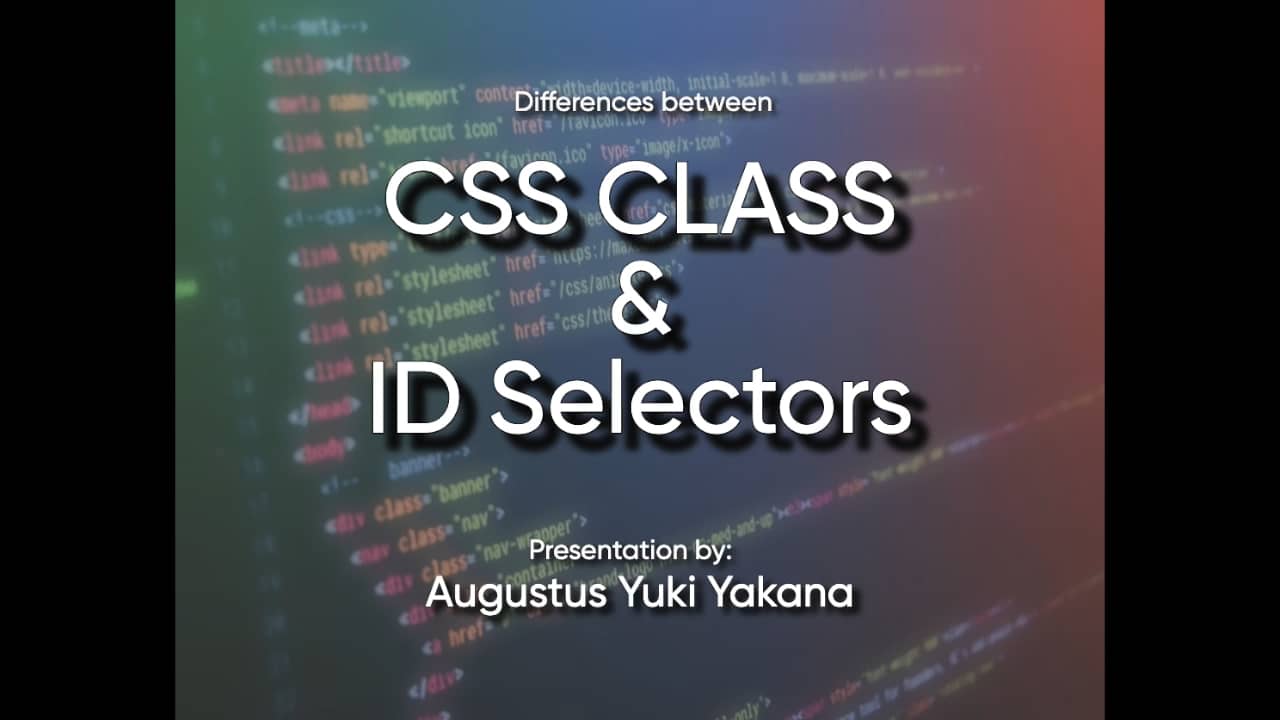 Some differences between CSS ID & Class Selectors on Vimeo