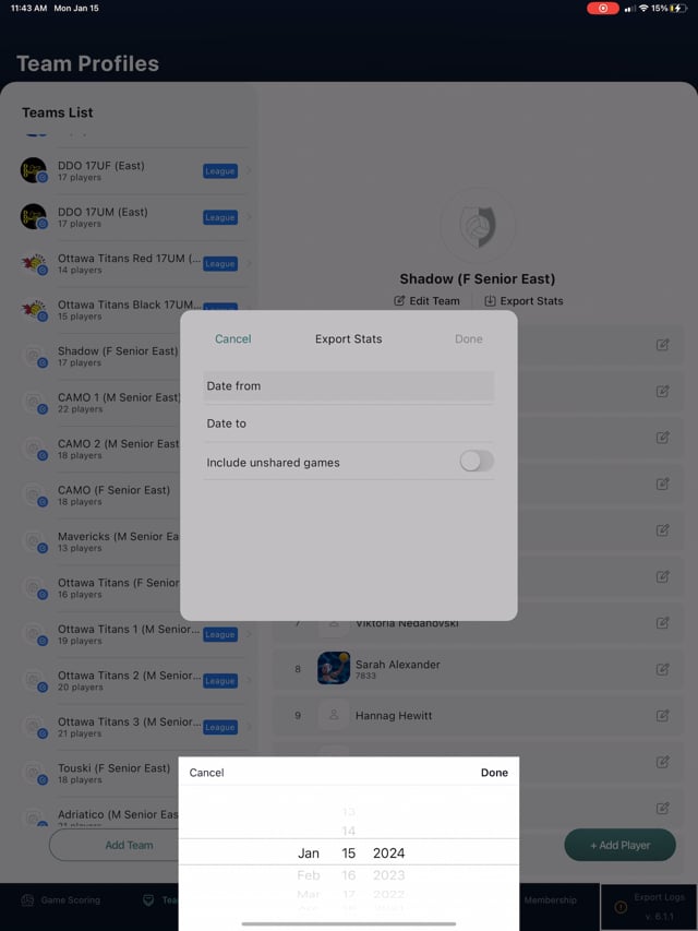 How to: generate a ‘Team Stats’ file on the game desk