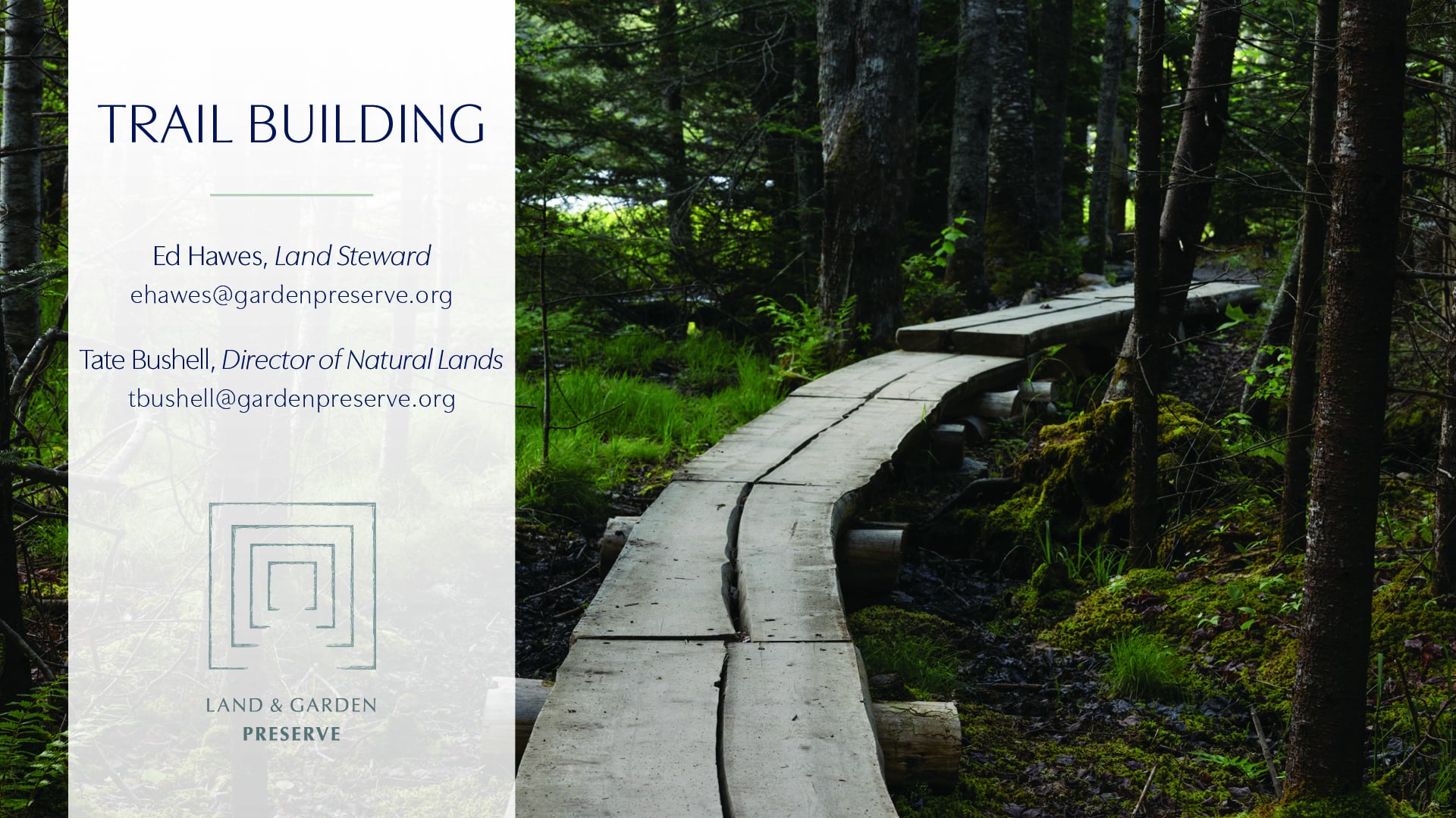 Webinar: Trail building with Ed Hawes