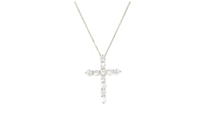 2.00 ct. t.w. Lab-Grown Diamond Cross Pendant Necklace in 14kt Yellow Gold