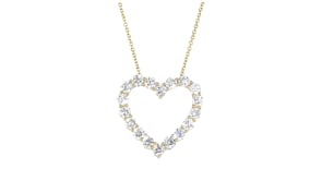 2.00 ct. t.w. Lab-Grown Diamond Heart Pendant Necklace in 14kt Yellow Gold