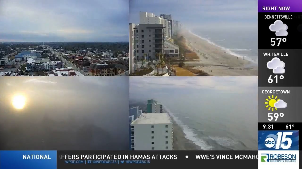 WPDE-Mrytle-Beach-SC-on-aircheck-timelapse-quad-screen-01272024