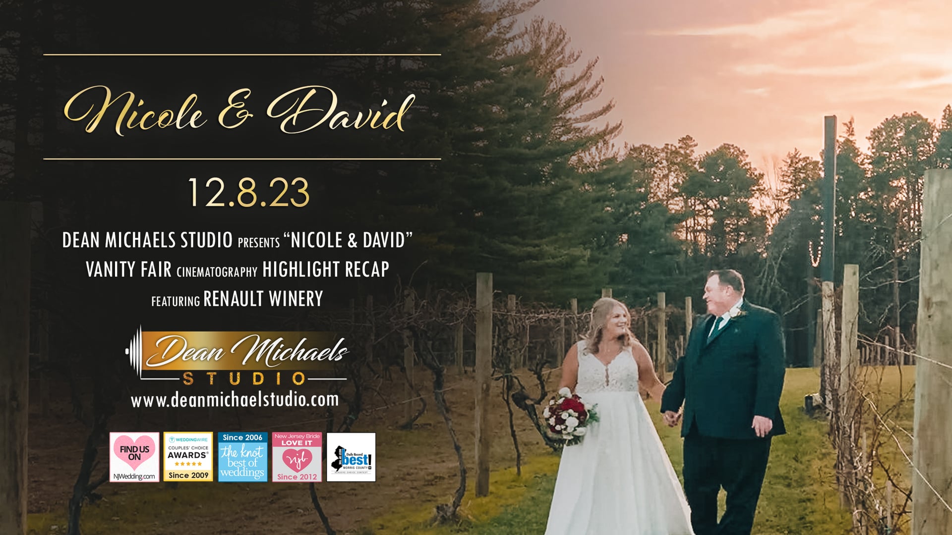 Nicole & David's Wedding Highlight Recap at Renault Winery, NJ