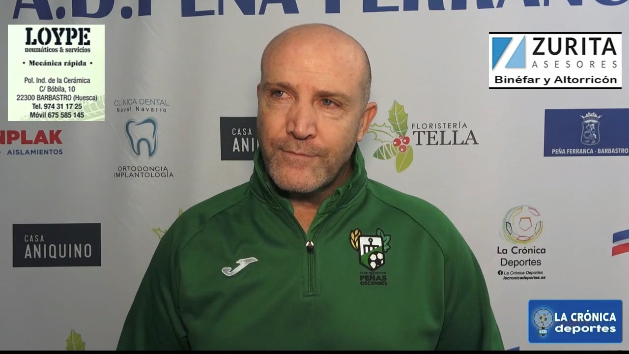 ROBERTO FANDOS (Entrenador P. Oscenses) Peña Ferranca Tella 3-0 Peñas Oscenses / Jor. 18 / Primera Regional Gr 2